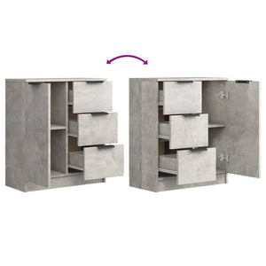 Credenza Grigio Cemento 60x30x70 cm in Legno Multistrato 811083