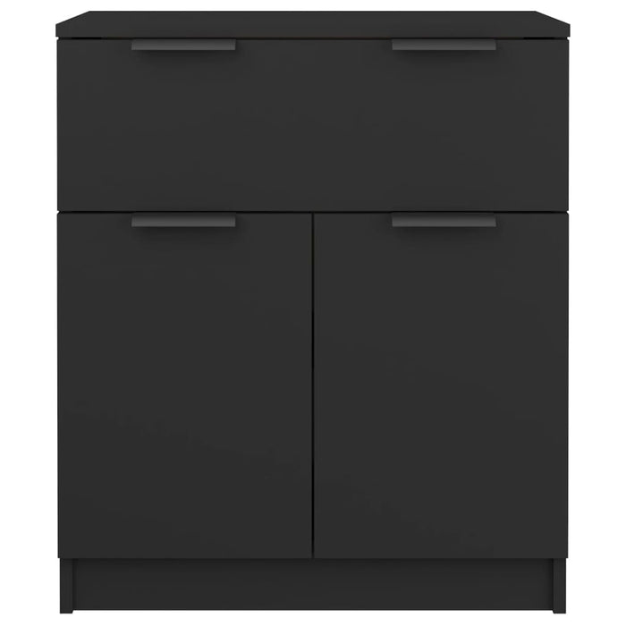 Credenza Nera 60x30x70 cm in Legno Multistrato 811089