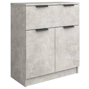 Credenza-Buffet-Armadio da cucina Grigio Cemento 60x30x70 cm in Legno Multistrato 960421
