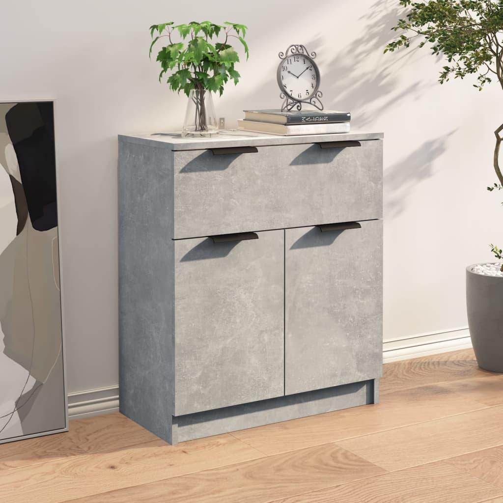 Credenza-Buffet-Armadio da cucina Grigio Cemento 60x30x70 cm in Legno Multistrato 960421