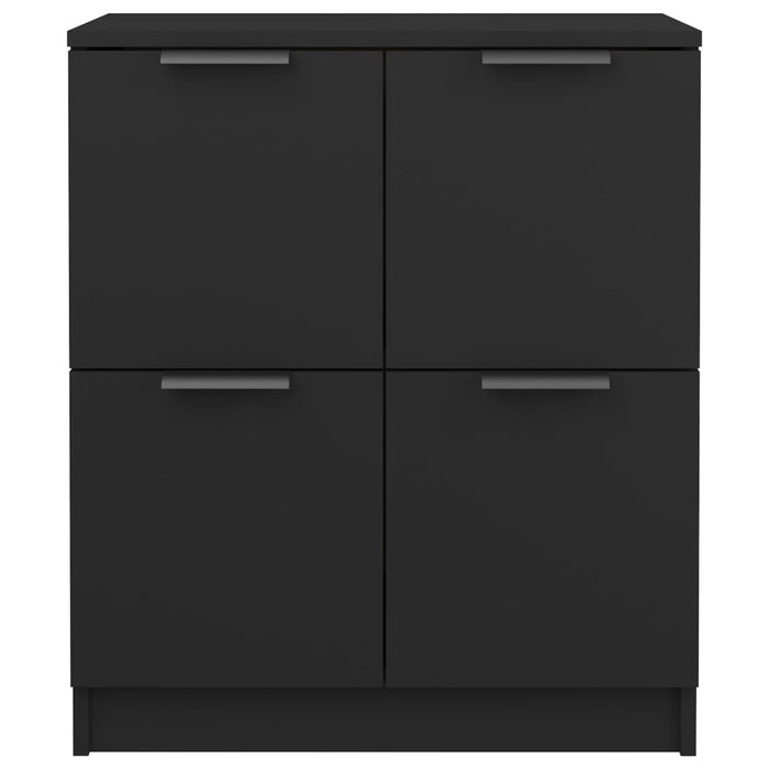 Credenza Nera 60x30x70 cm in Legno Multistrato 811098