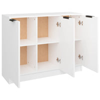 Credenza Bianca 90,5x30x70 cm in Legno Multistrato 811187