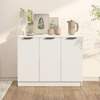 Credenza Bianca 90,5x30x70 cm in Legno Multistrato 811187