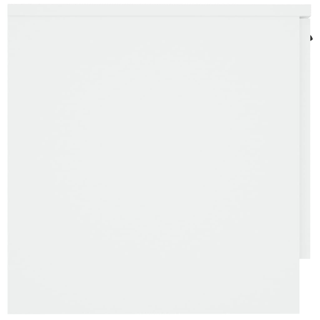 Comodini 2 pz-Set di 2 Tavolino da notte Bianco Lucido 40x39x40 cm