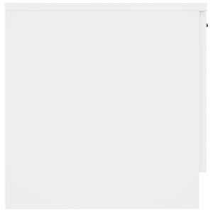 Comodini 2 pz-Set di 2 Tavolino da notte Bianco Lucido 40x39x40 cm