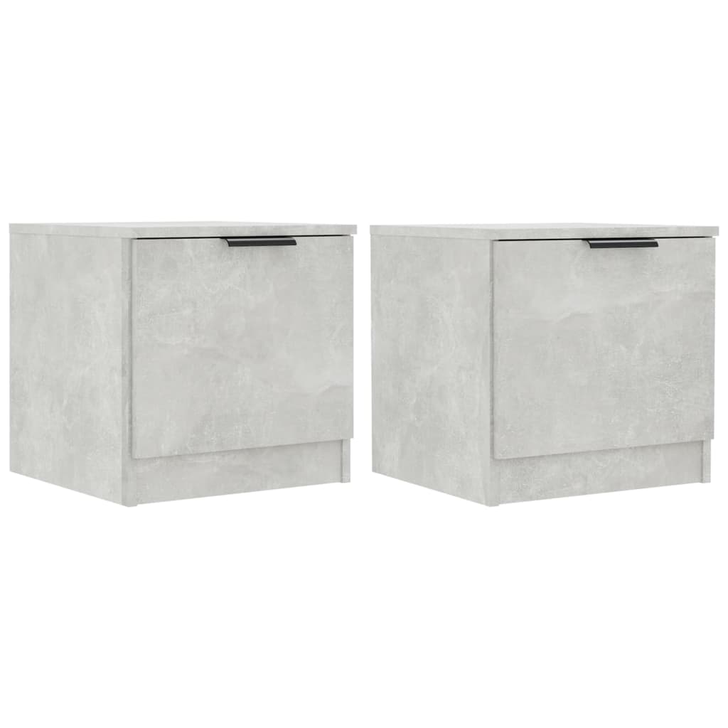 Comodini 2 pz Grigio Cemento 40x39x40 cm 811205