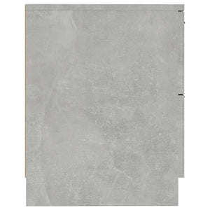 Comodino Grigio Cemento in Legno Multistrato 811222