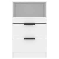 Comodino a Muro-Tavolino da notte sospeso Bianco in Legno Multistrato