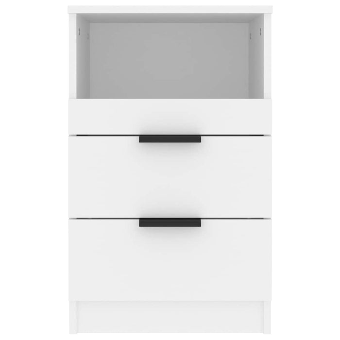 Comodino a Muro-Tavolino da notte sospeso Bianco in Legno Multistrato