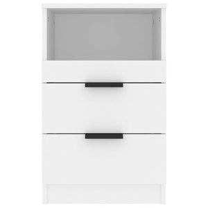 Comodini a Muro 2 pz Bianchi in Legno Multistrato cod mxl 73615