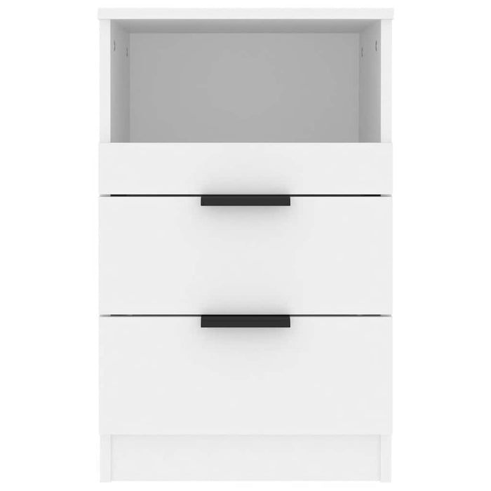 Comodini a Muro 2 pz Bianchi in Legno Multistrato cod mxl 73615