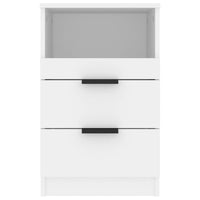 Comodini a Muro 2 pz Bianchi in Legno Multistrato 811233