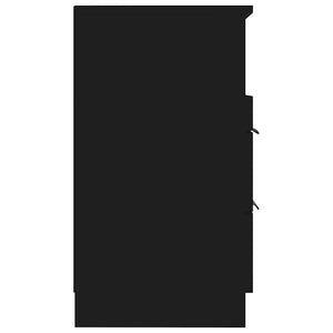 Comodino Nero in Legno Multistrato 811234