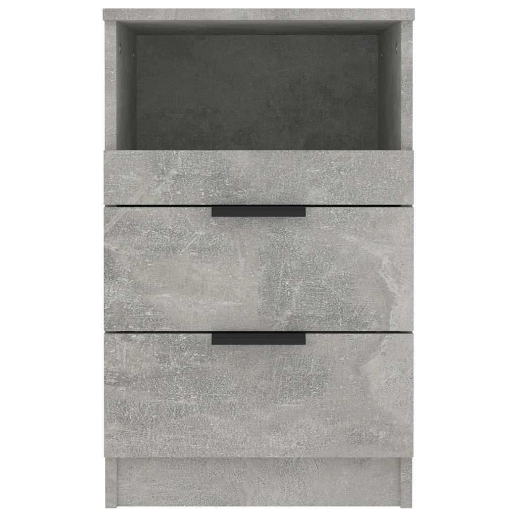 Comodini 2 pz Grigio Cemento in Legno Multistrato 811241
