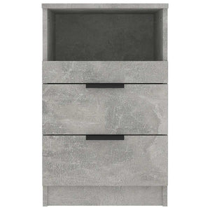 Comodini 2 pz Grigio Cemento in Legno Multistrato 811241
