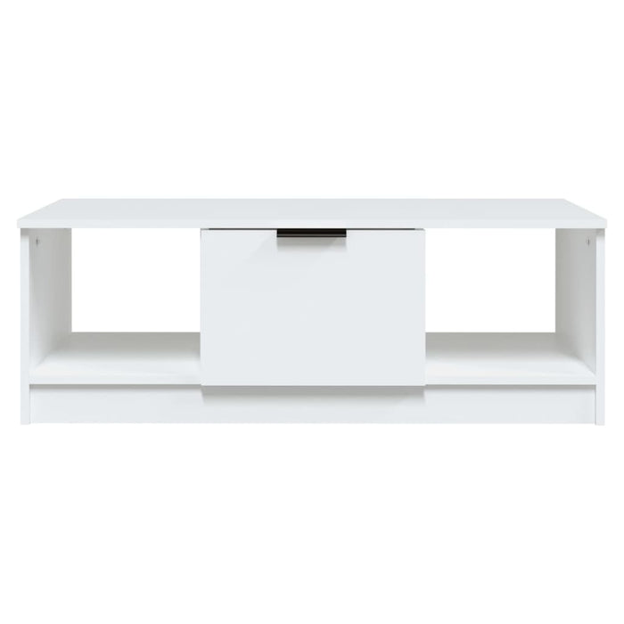 Tavolino da Salotto Bianco 102x50x36 cm in Legno Multistrato cod mxl 16350