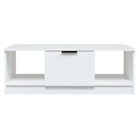 Tavolino da Salotto-Tavolino da soggiorno-Tavolo Bianco 102x50x36 cm in Legno Multistrato 411025