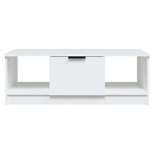 Tavolino da Salotto-Tavolino da soggiorno-Tavolo Bianco 102x50x36 cm in Legno Multistrato 411025