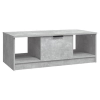 Tavolino Salotto Grigio Cemento 102x50x36 cm Legno Multistrato