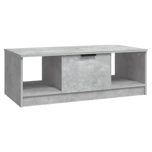 Tavolino Salotto Grigio Cemento 102x50x36 cm Legno Multistrato