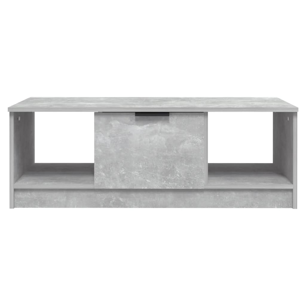 Tavolino Salotto Grigio Cemento 102x50x36 cm Legno Multistrato