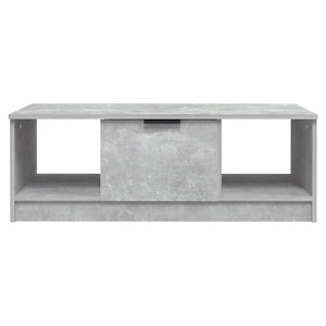 Tavolino Salotto Grigio Cemento 102x50x36 cm Legno Multistrato