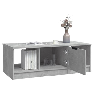 Tavolino Salotto Grigio Cemento 102x50x36 cm Legno Multistrato
