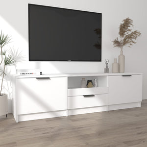 Mobile TV-Credenza TV-Console TV Bianco 140x35x40 cm in Legno Massello