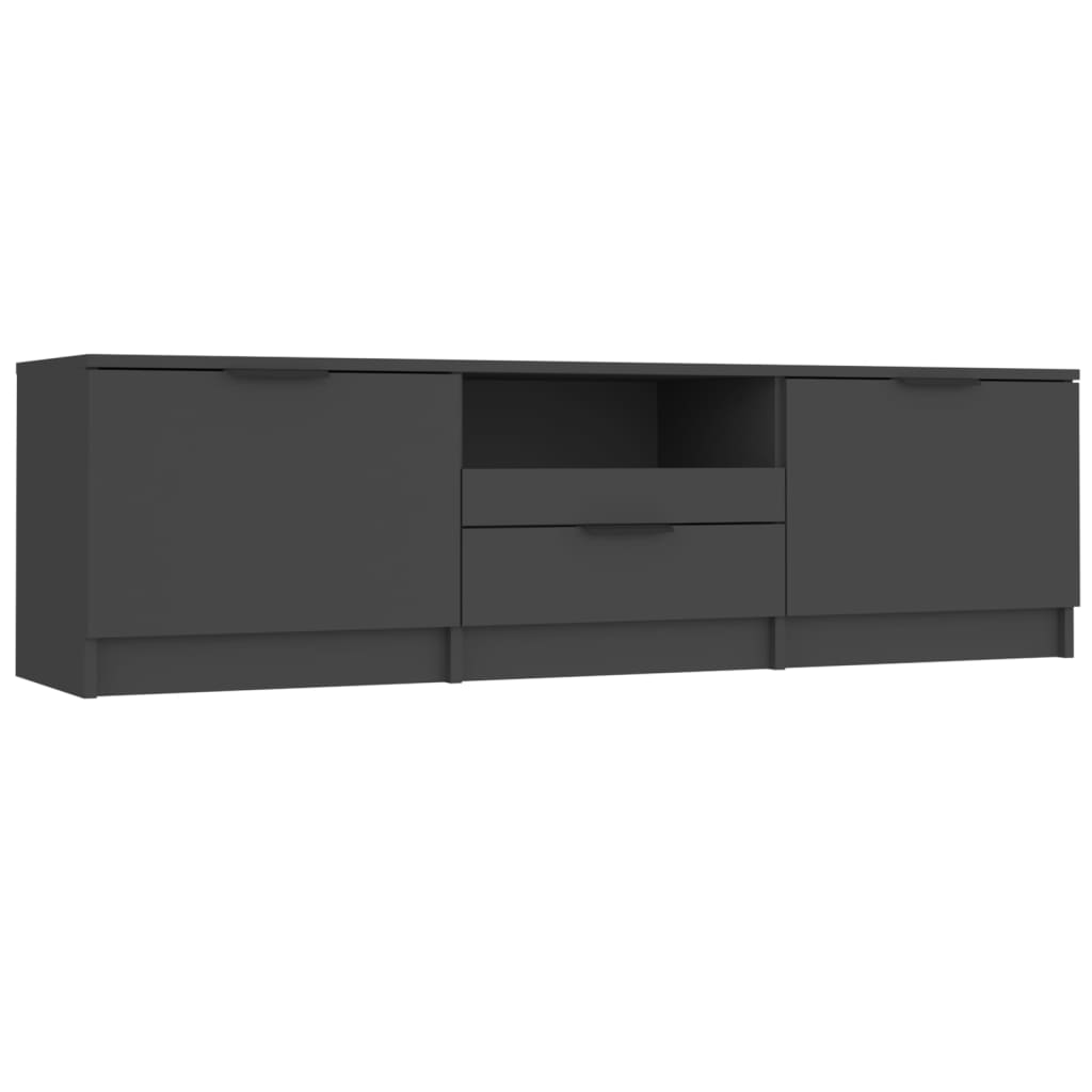 Mobile Porta TV Nero 140x35x40 cm in Legno Multistrato 811449
