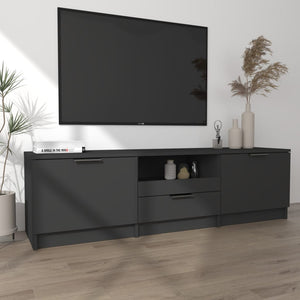 Mobile Porta TV Nero 140x35x40 cm in Legno Multistrato 811449