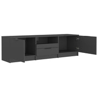 Mobile Porta TV Nero 140x35x40 cm in Legno Multistrato 811449