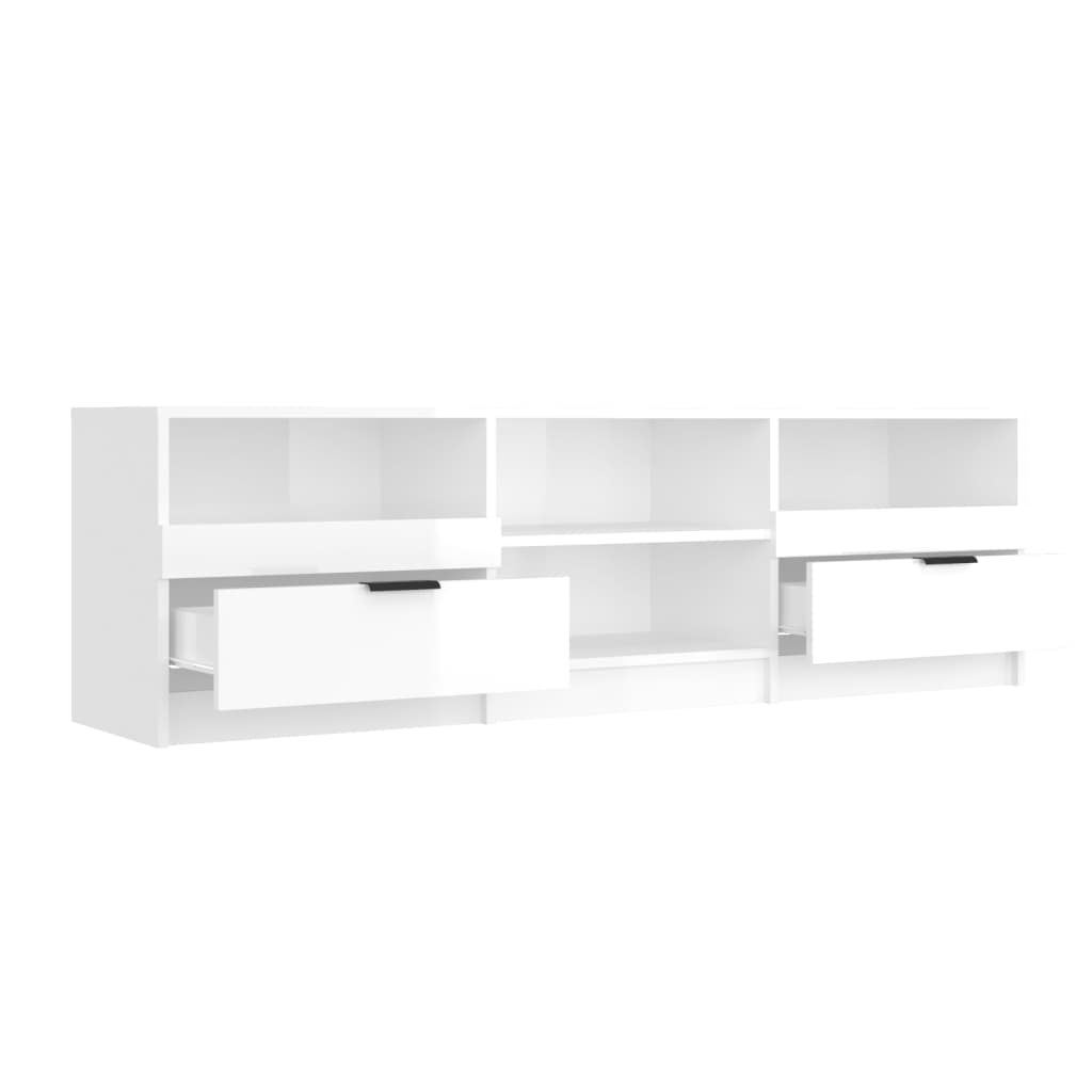 Mobile per TV Bianco Lucido 150x33,5x45cm Legno Ingegnerizzato cod mxl 14054