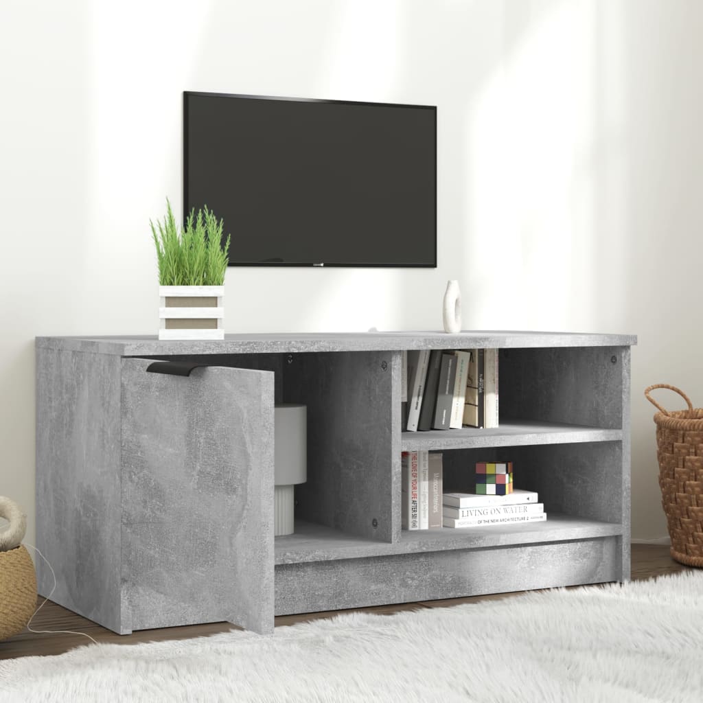 Mobile Porta TV Grigio Cemento 80x35x36,5 cm Legno Multistrato 811474
