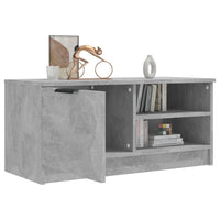 Mobile Porta TV Grigio Cemento 80x35x36,5 cm Legno Multistrato 811474