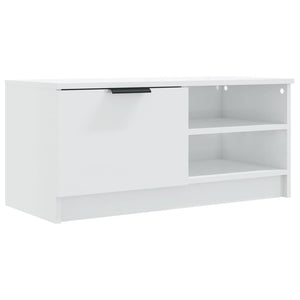 Mobili Porta TV 2pz Bianco Lucido 80x35x45 cm Legno Multistrato 811479