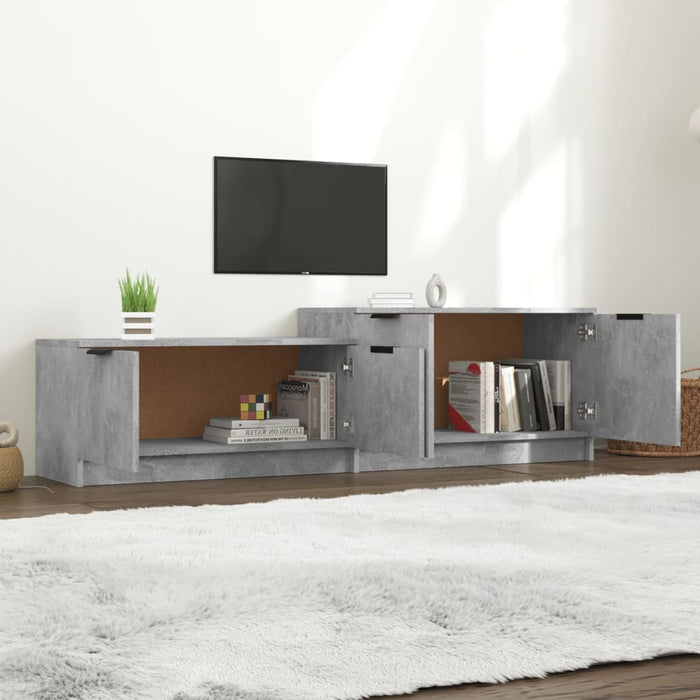 Mobile Porta TV Grigio Cemento 158,5x36x45 cm Legno Multistrato cod mxl 22725