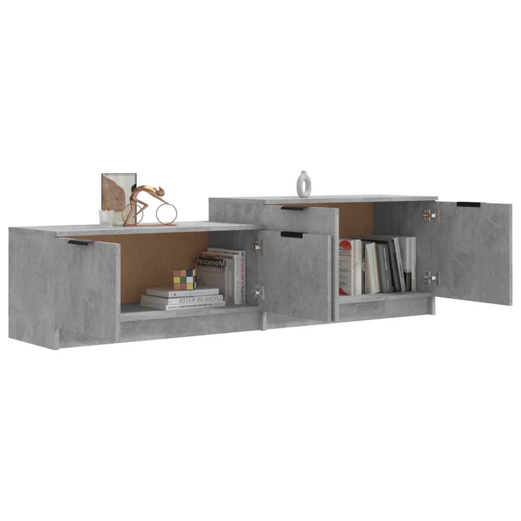 Mobile Porta TV Grigio Cemento 158,5x36x45 cm Legno Multistrato cod mxl 22725