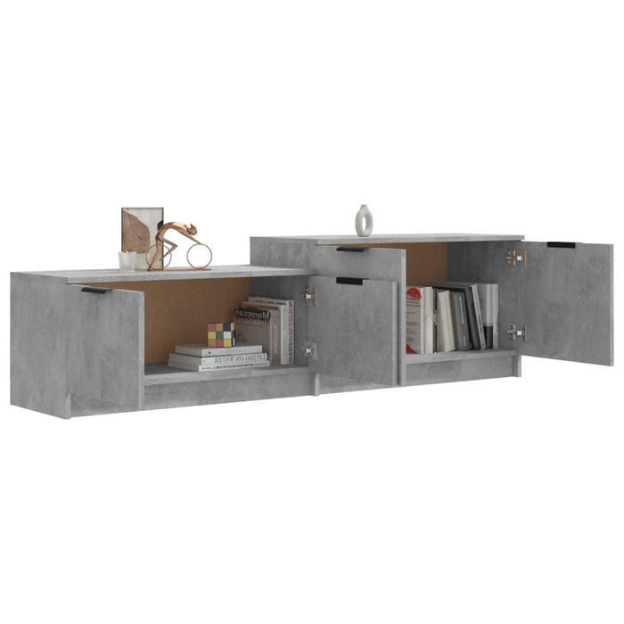 Mobile Porta TV Grigio Cemento 158,5x36x45 cm Legno Multistrato cod mxl 22725
