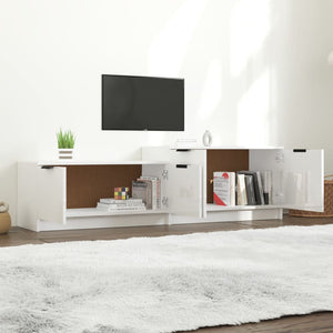 Mobile Porta TV Bianco Lucido 158,5x36x45 cm Legno Multistrato cod mxl 18903