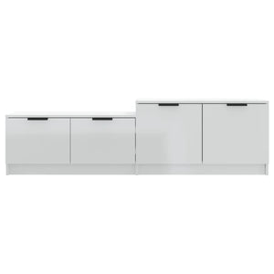 Mobile Porta TV Bianco Lucido 158,5x36x45 cm Legno Multistrato cod mxl 18903