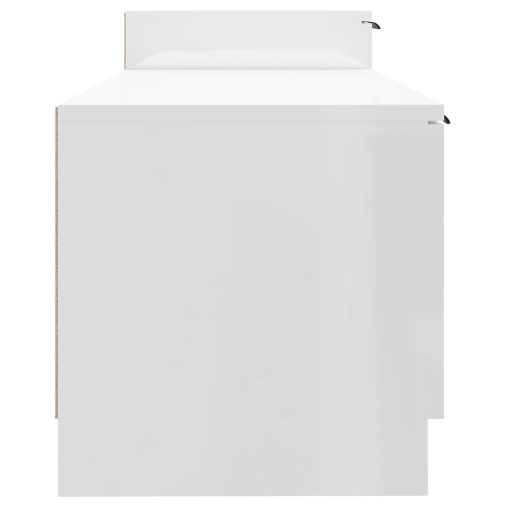 Mobile Porta TV Bianco Lucido 158,5x36x45 cm Legno Multistrato cod mxl 18903