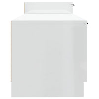 Mobile Porta TV Bianco Lucido 158,5x36x45 cm Legno Multistrato cod mxl 18903