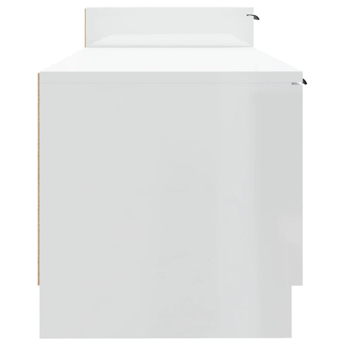 Mobile Porta TV Bianco Lucido 158,5x36x45 cm Legno Multistrato cod mxl 18903