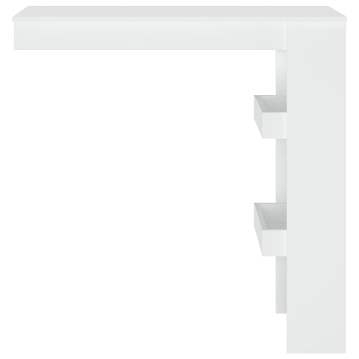 Bancone da Muro Bianco 102x45x103,5 cm in Legno Compensato 811781