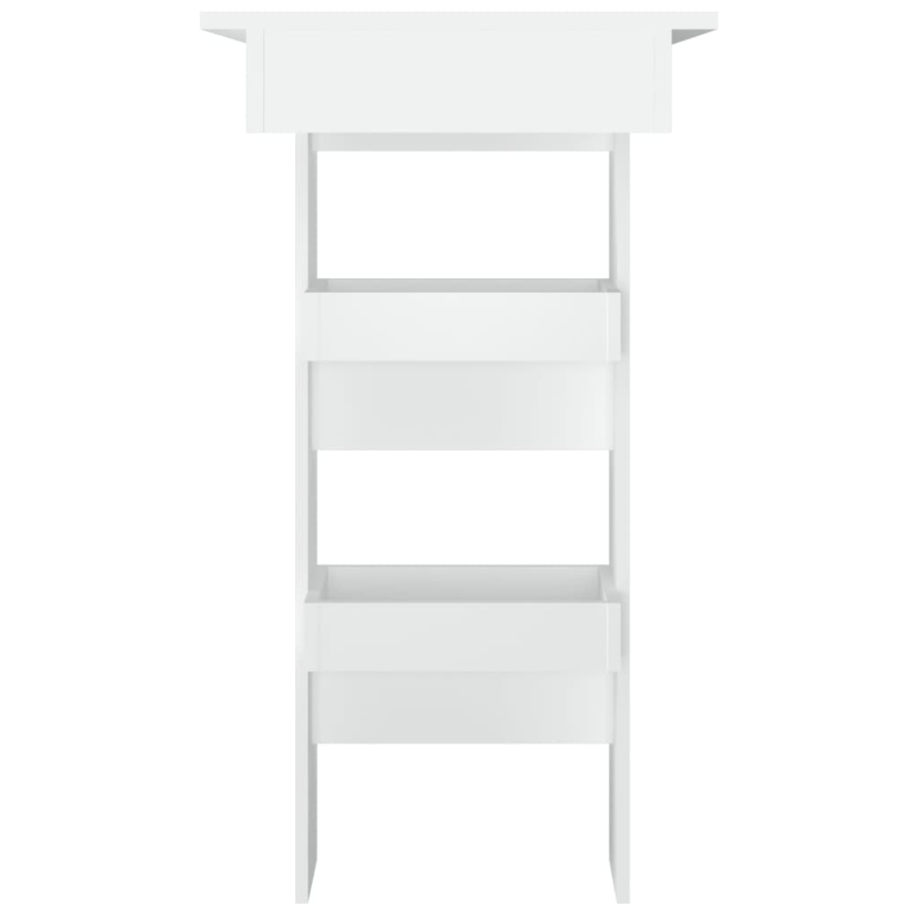 Bancone da Muro Bianco 102x45x103,5 cm in Legno Compensato 811781