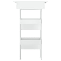 Bancone da Muro Bianco 102x45x103,5 cm in Legno Compensato 811781