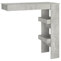 Bancone da Muro Grigio Cemento 102x45x103,5 cm Legno Compensato cod mxl 10031