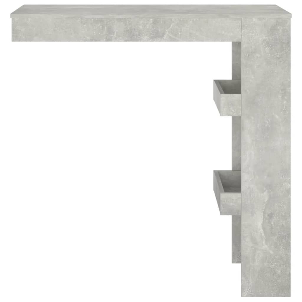 Bancone da Muro Grigio Cemento 102x45x103,5 cm Legno Compensato 811785