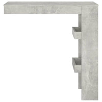 Bancone da Muro Grigio Cemento 102x45x103,5 cm Legno Compensato 811785