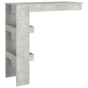 Bancone da Muro Grigio Cemento 102x45x103,5 cm Legno Compensato 811785